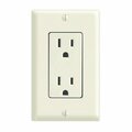Spark Light Almond Residential Duplex Outlet with Wall Plate SP3303808